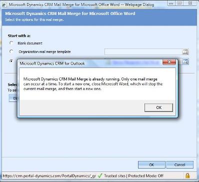 crm mail merge from excel to word