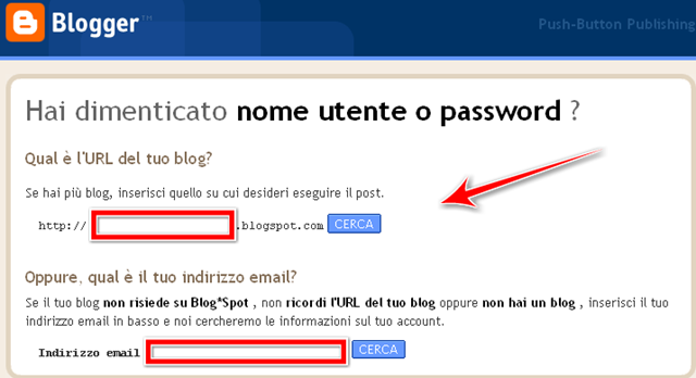 [come recuperare nome utente dimenticato password smarrita blog blogger[4].png]