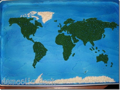 world map cake