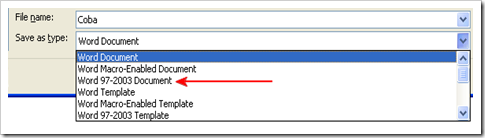 Cara Merubah Format File Word 2007/2010 ke 97-2003 ~ BELAJAR MICROSOFT ...