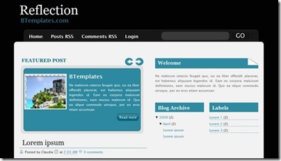 reflection blogger template