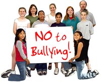 Group of kids with NO TO BULLYING sign