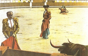 Lagartijo igualando un toro en las tablas (La Lidia 12-08-1895)