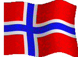 Norsk flagg med bevegelse