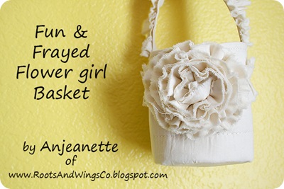 fun and frayed flower girl basket