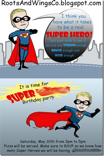 super hero invite