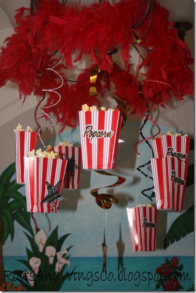 movie star party decorations boa lighting hanging popcorn