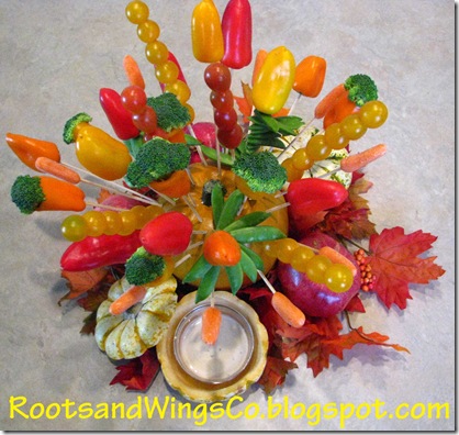 Thanksgiving edible arrangement center piece