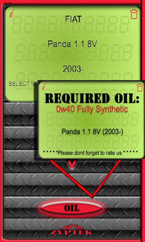Android application What Oil screenshort