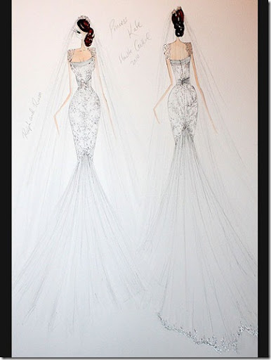 kate middleton wedding dress designer sketches. Here are sketches of what some