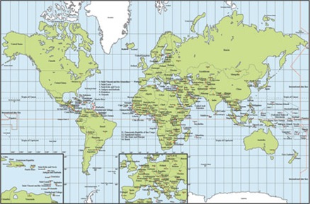 mapa del mundo. mapa del mundo con nombres