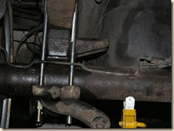 View of spring pack, new ubolts and brackets