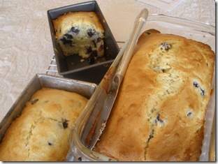 Blueberry Bread Baked