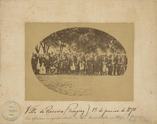 Conde d'Eu e outros oficiais brasileiros que participaram da Guerra do Paraguai