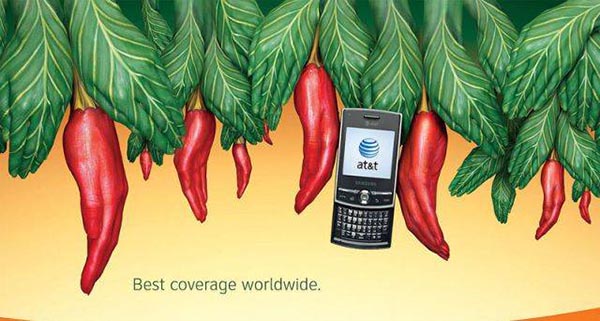 23 creative ads by AT&T [hand-modelling advertisements] - Red chillies