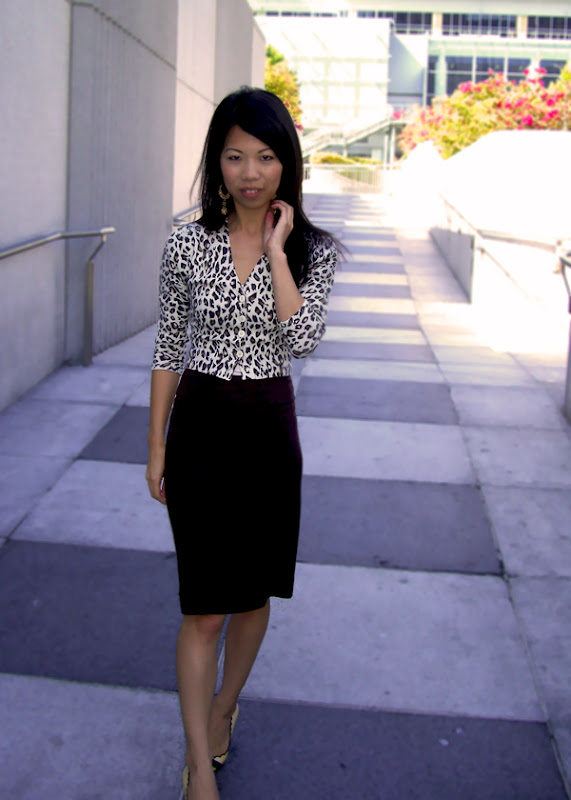 All About Fashion Stuff: Cougar Cardi & Pencil Skirt