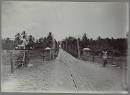 Spoorbrug over een rivier