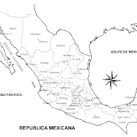 MAPA DE MEXICO PARA COLOREAR