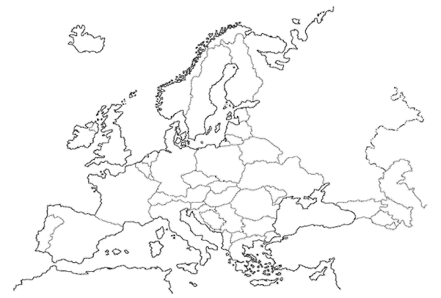 mapas de europa para colorear mapa de europa para colorear