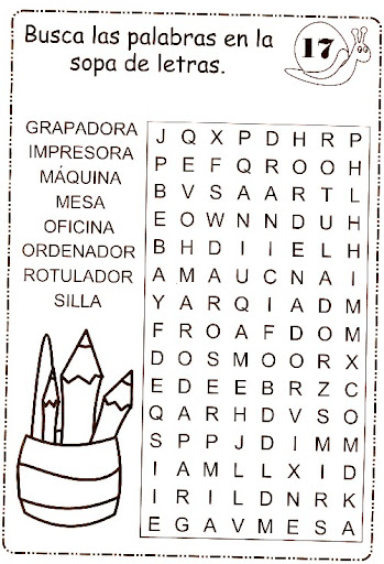 SOPA DE LETRAS PARA NIÑOS