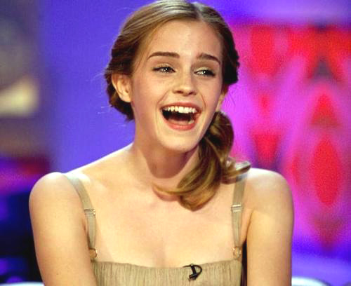Cute girl Emma Pretty actress Watson laughing