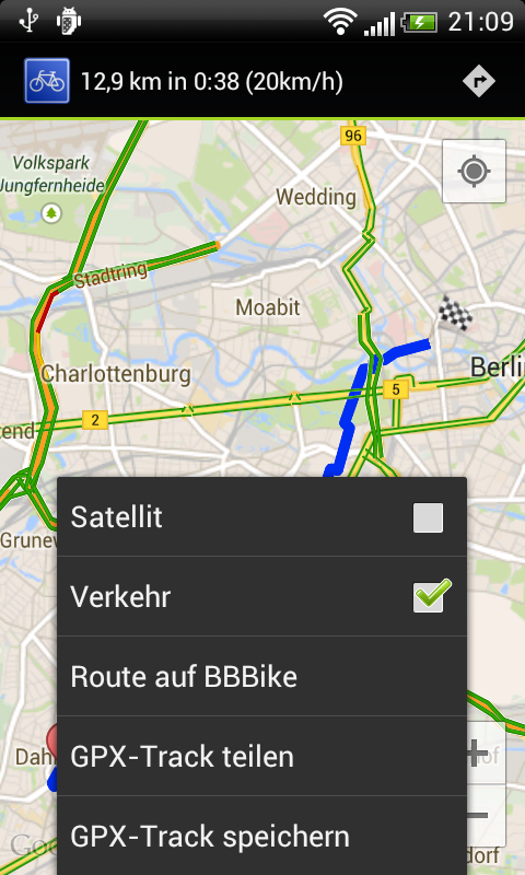 BBBike Android Client Screen 2