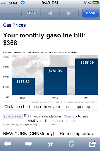 Monthly gas bill