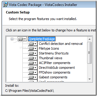 Vista Codec Package