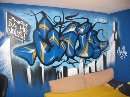 Apartamento decorado com Grafite