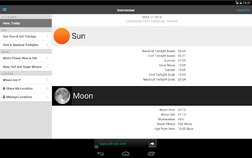 iAstronomer Free - Sun & Moon Screenshots 0