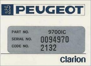 Peugeot Codecard