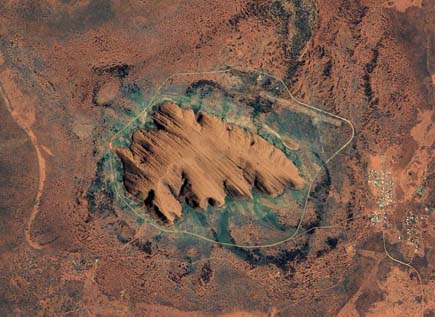 ig21 above ayers rock 02 14 Most Amazing Satellite Pictures You’ll Ever Seen Before
