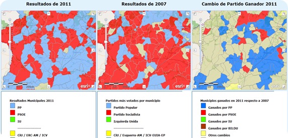 evolucion voto zona sierra de gata elecciones 2011