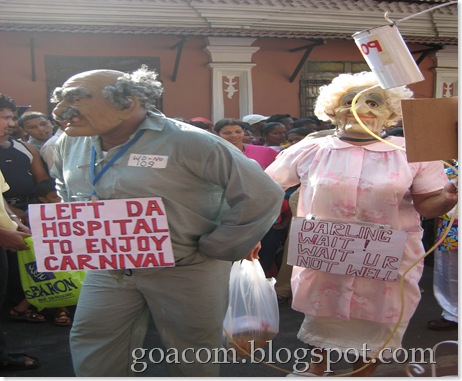 Senior citizens masquerade at Goa Carnival