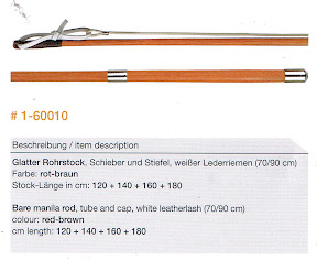 Bare Manila Brown Carriage Driving Whip from Döbert of Germany 