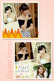 Edit photo with square frame poster 12