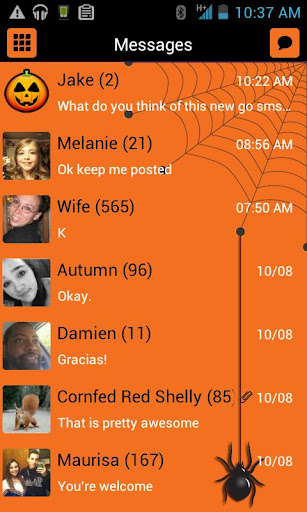 Go SMS Themes: Schizm