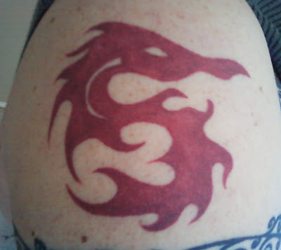 Tribal arm tattoo, Flash arm tattoo, Dragon arm tattoo, 