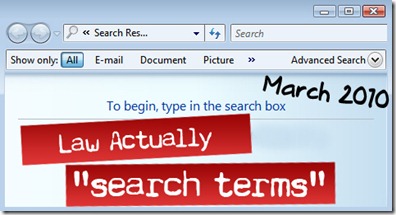 law actually search terms march