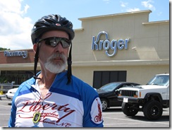 Zeke post-ride at Krogers