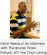 Kevin Reece in an interview with The Brunei Times. Picture: BT/ Yee Chun Leong 