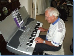 Skip Eade enjoying the Korg Pa1X. He was playing along to an mp3 file of "I love You Because" replete with vocals over.