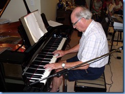 George Watt enjoying the lovely Yamaha grand piano