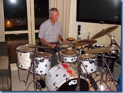 Just to let the 'misses' know he can drum well too, Brian Gunson made a great job of accompanying on the drums.