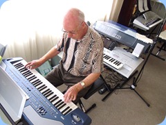 Our Coffe Day host, Peter Brophy playing his Korg Pa800