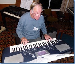 Len Osbourne did the honours for the arrival music and very nicely too - thanks Len. Len was playing his Korg Pa500 keyboard.