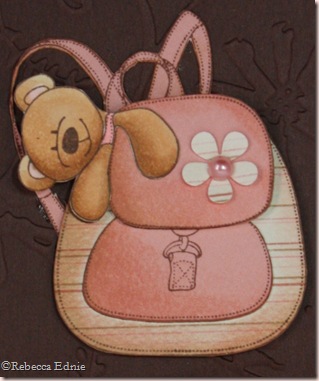 kate backpack bear closeup