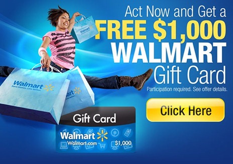Free $1000 Walmart Gift Card