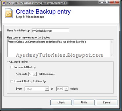 BackupOutlook - Create Backup Entry 3 - AyudasyTutoriales
