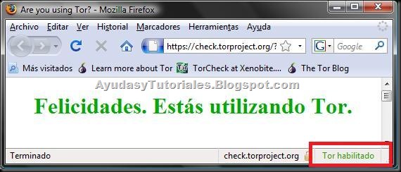 Firefox - Estas Usando Tor - AyudasyTutoriales